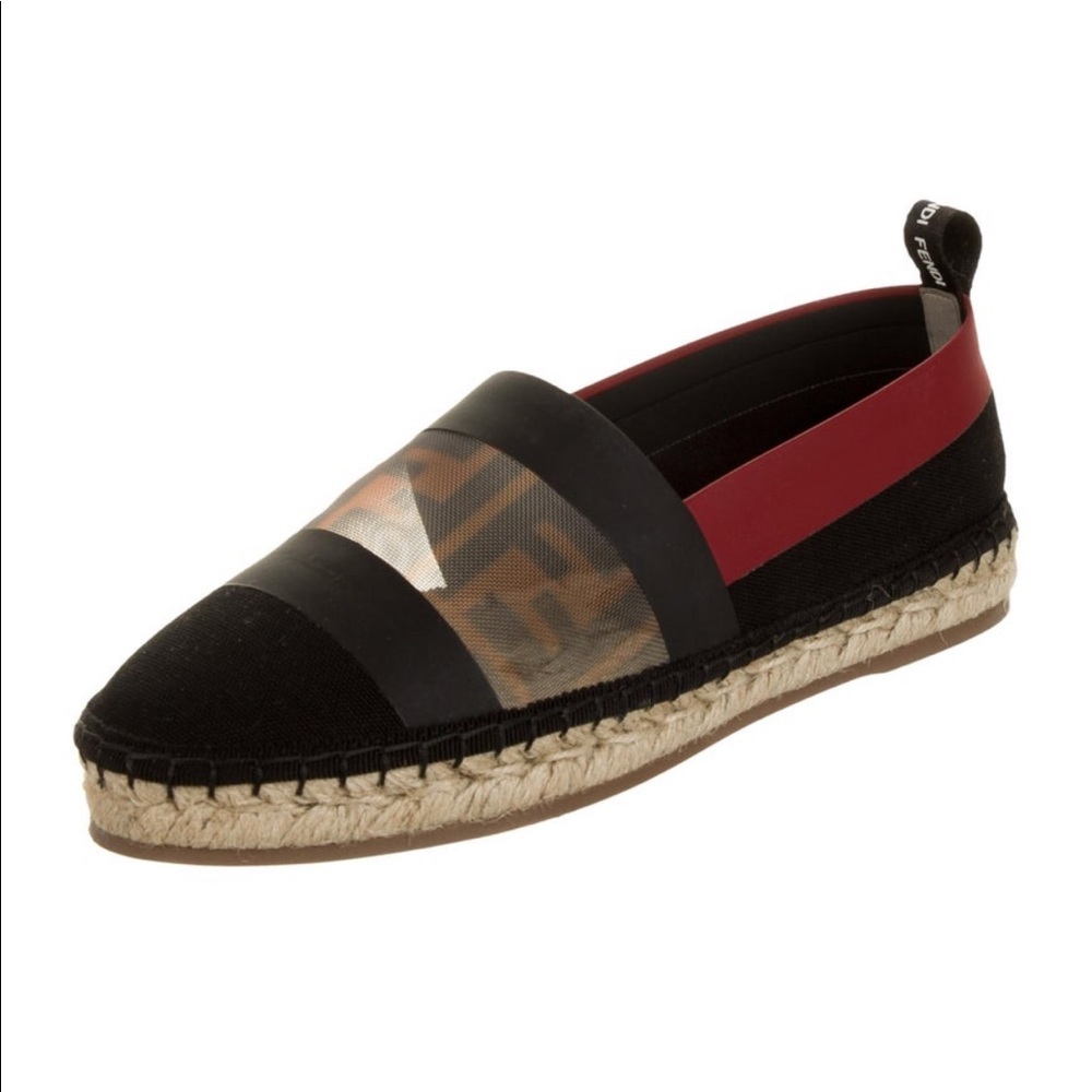 Fendi Colibri Espadrilles Black FF design